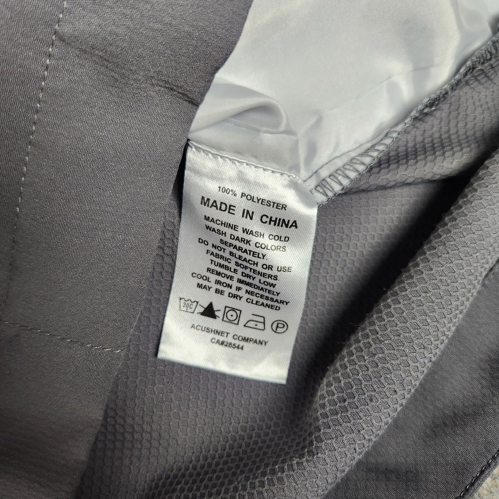 FootJoy FJ Windbreaker Men XL Gray Blue Colorblock Short Sleeve Golf Preppy Logo - Picture 8 of 9
